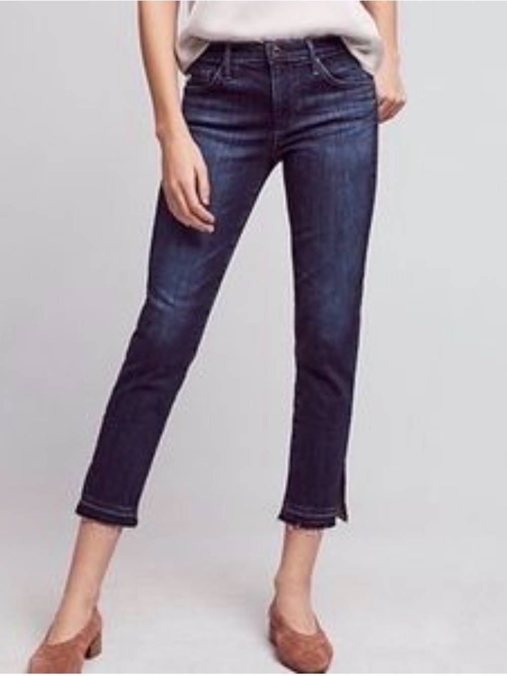 AG Adriano Goldschmied "The Stevie" Ankle Slim Straight Jeans Anthropologie 28